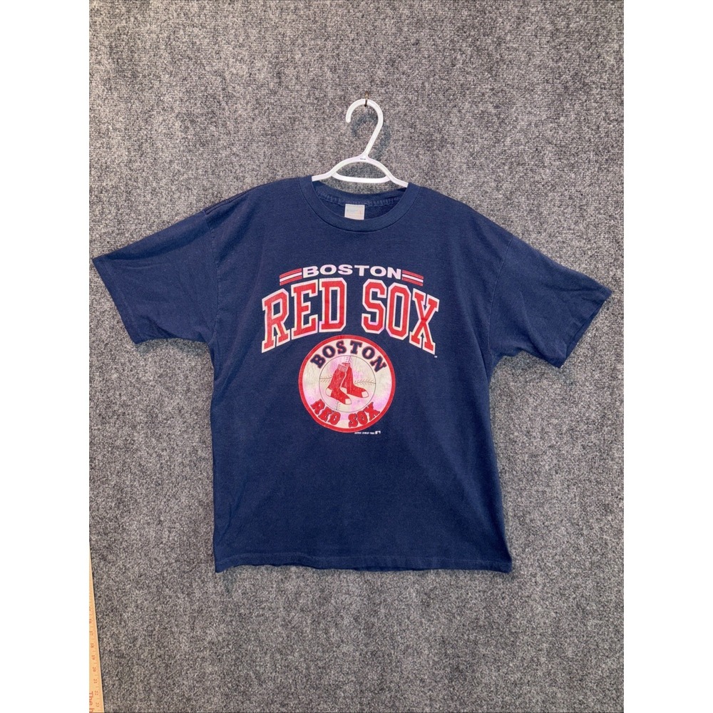 Vintage 80's Boston Red Sox T Shirt Artex Single Stitch USA Made L 1989 RARE MLB